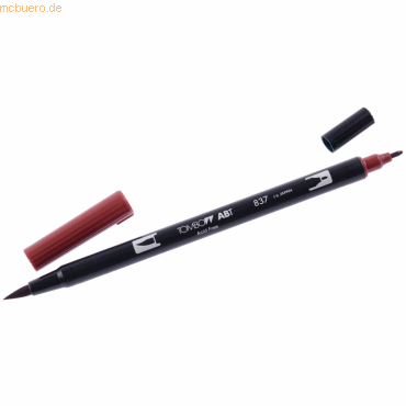 6 x Tombow Dual-Fasermaler ABT mit Rundspitze/Pinselspitze wine red von Tombow