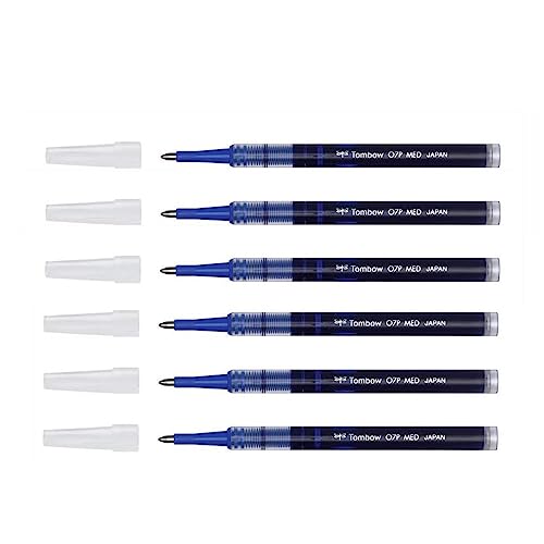 TOMBOW 6 Minen für Tintenroller, breite Spitze, Blau von Tombow