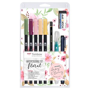 Tombow ABT Floral Brush-Pen-Set farbsortiert, 1 Set von Tombow