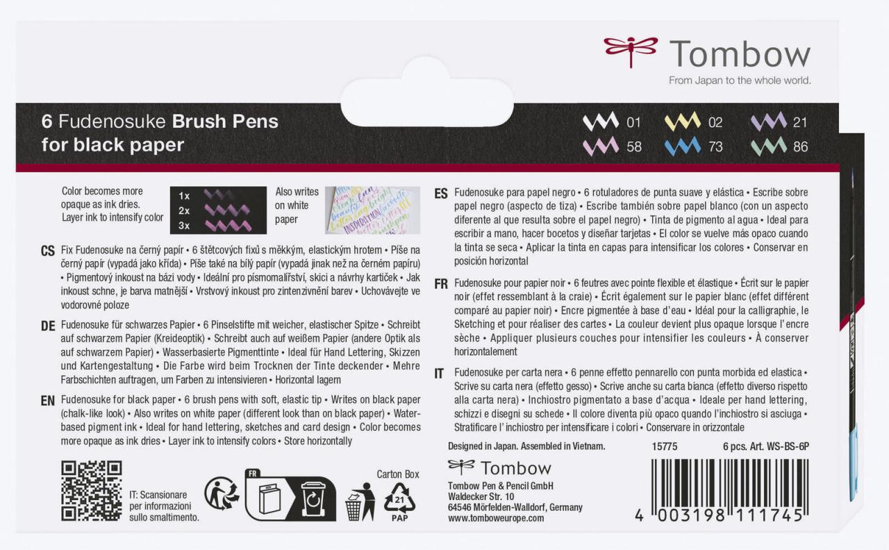 Tombow Brush-Pen-Set fs 6St von Tombow