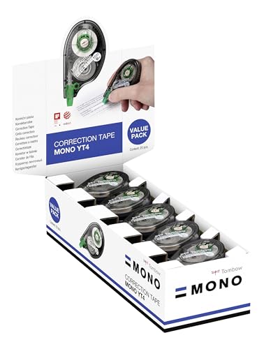 Tombow CT-YT4-20 Korrekturroller seitliches Abrollen 4,2 mm x 10 m Office Pack à 20 Stück lose Tombow CT-YT4-20 Korrekturroller seitliches Abrollen 4,2 mm x 10 m Office Pack à 20 Stück lose von Tombow