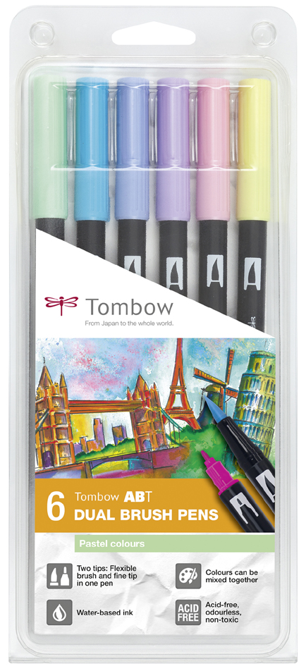 Tombow Doppelfasermaler , ABT DUAL BRUSH PEN, , Pastellfarben von Tombow