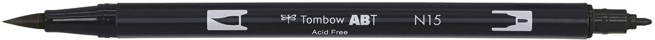 Tombow Doppelfasermaler , ABT DUAL BRUSH PEN, , black von Tombow