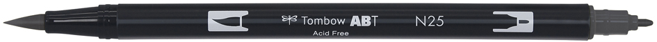 Tombow Doppelfasermaler , ABT DUAL BRUSH PEN, , lamp black von Tombow