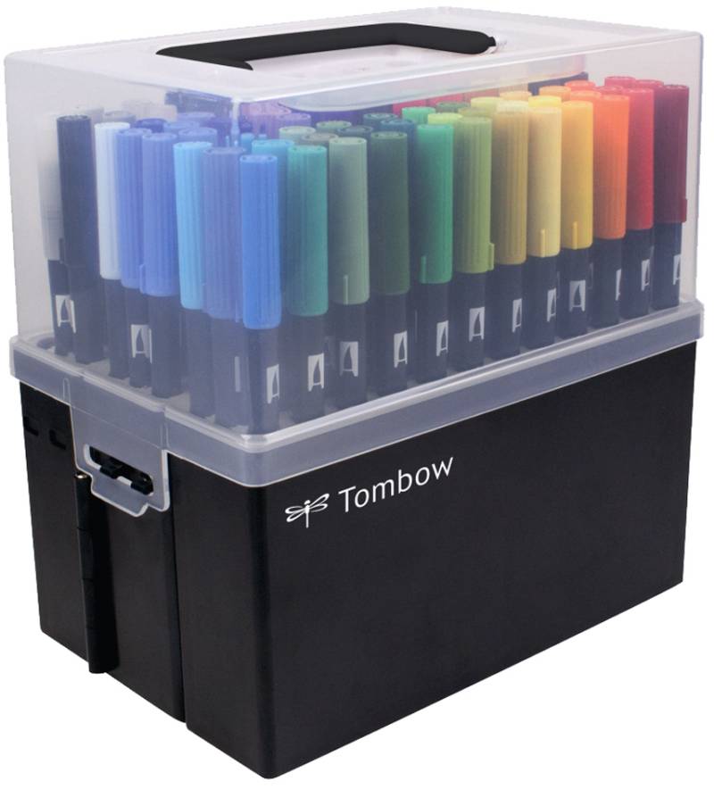 Tombow Doppelfasermaler , ABT DUAL BRUSH PEN, ,108er Stiftebox von Tombow