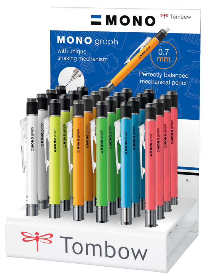 Tombow Druckbleistift , MONO graph, , 0,7 mm, 24er Display von Tombow