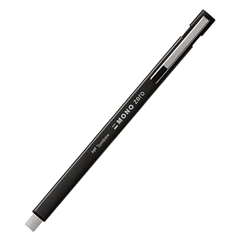 Tombow EH-KUMS11 Mono Zero Metall-Radiergummi, quadratisch, Schwarz von Tombow