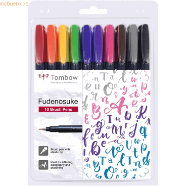 Tombow Fasermaler Brush Pen Fudenosuke weiche flexible Pinselspitze VE von Tombow