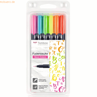 Tombow Fasermaler Brush Pen Fudenosuke weiche flexible Pinselspitze VE von Tombow