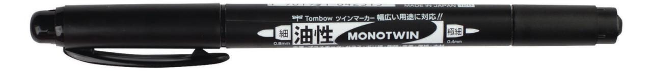 Tombow Permanentmarker-Set 0.4 - 0.8 mm Schwarz von Tombow