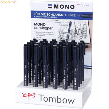 Tombow Fineliner Mono drawing pen 01/03/05 schwarz VE=24 Stück von Tombow