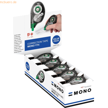 Tombow Korrekturroller Mono YT 4,2mmx10m VE=20 Stück Tombow Korrekturroller Mono YT 4,2mmx10m VE=20 Stück von Tombow