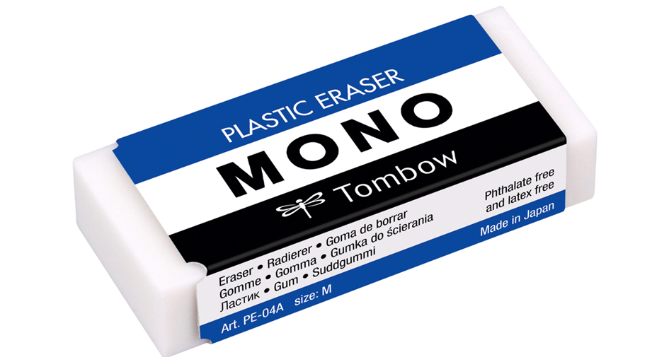 Tombow Kunststoff-Radierer , MONO M, , weiß von Tombow