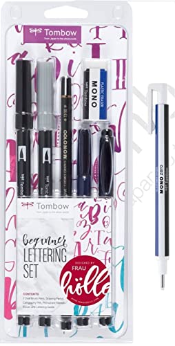 Tombow LS-Beg Lettering Set Beginner 5 Stifte mit Radierer und präzisem Radierstift, inklusive Anleitung, Designed von Frau Hölle Tombow LS-Beg Lettering Set Beginner 5 Stifte mit Radierer und präzisem Radierstift, inklusive Anleitung, Designed von Frau Hölle von Tombow