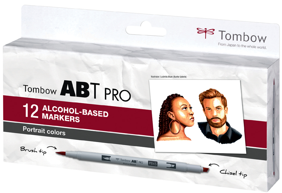 Tombow Marker ABT PRO, 12er Set Portrait Colors von Tombow