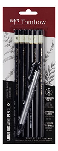 Tombow Mono-6PC-Zeichen Set, 6 Bleistifte und 1 Präzisionsradierer Zero MONO-6PC-SET Tombow Mono-6PC-Zeichen Set, 6 Bleistifte und 1 Präzisionsradierer Zero MONO-6PC-SET von Tombow