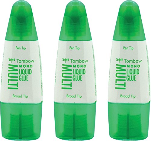 Tombow PT-MTC Flüssigkleber, Multi Talent mit zwei Spitzen, 25 g (3er Pack, Multi Talent) von Tombow