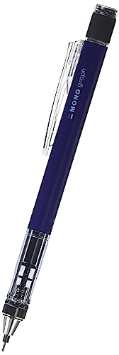 Tombow SH-MG41-BS Druckbleistift Mono graph mit extra-langer, Metallspitze, geblistert blau von Tombow