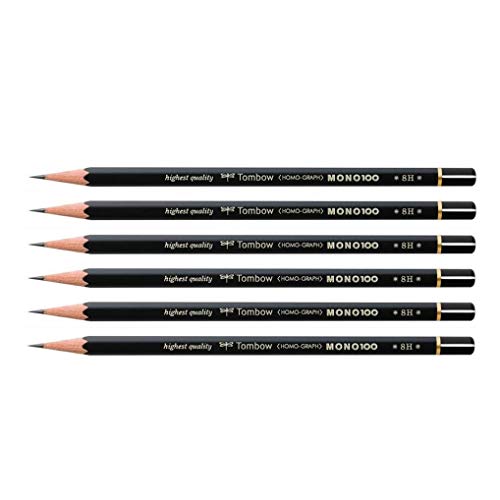 Tombow Set 6 Bleistifte Papier Mono 100 héxagonal Mine 2 mm bruchsicher 8H von 1 Tombow Set 6 Bleistifte Papier Mono 100 héxagonal Mine 2 mm bruchsicher 8H von 1 von Tombow