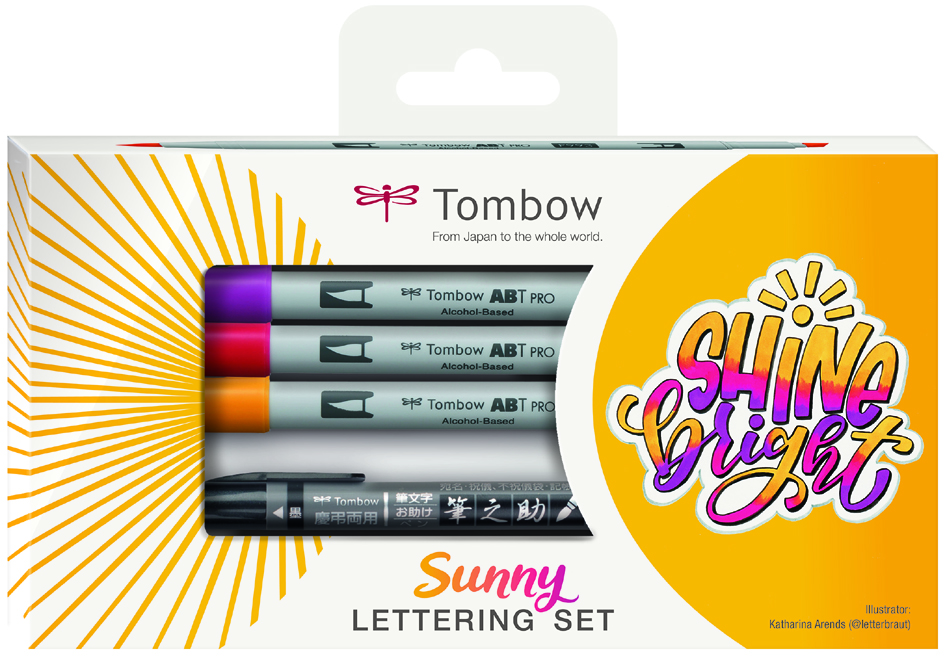 Tombow Sunny Lettering-Set, 5-teilig von Tombow