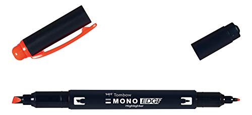 Tombow WA-TC94 Textmarker MONO edge mit Keil- und Rundspitze coral, 180 x 10 x 2 cm von Tombow