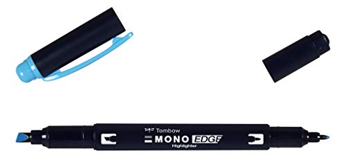 Tombow WA-TC96 Textmarker MONO edge mit Keil- und Rundspitze sky blue, 180 x 10 x 2 cm von Tombow