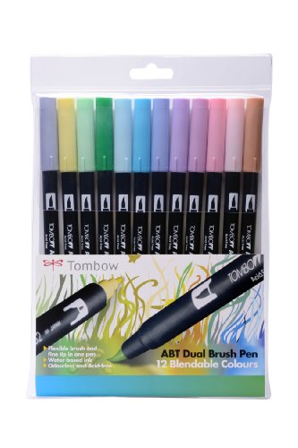 Tombow: Dual Tip Kunstmittel Brush Pens: Pastellfarben: 8er Pack von Tombow