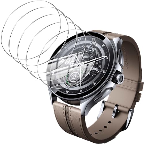 Tomooo 5 Stück Schutzfolie für Xiaomi Watch 2 PRO für Panzerglas 3D Gebogene Vollabdeckung Schutz Displayschutzfolie, HD TPU Weich Folie, Anti-Kratz, Wasserdicht von Tomooo