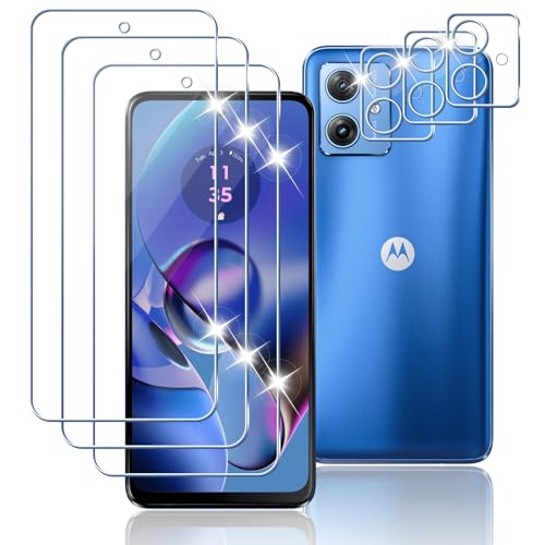 Tomooo Schutzfolie für Motorola Moto Edge G54 / G54 Power für Panzerglas, 3 Stück Displayschutzfolie und 3 Stück Kameraschutz, 9H Härte Anti-Kratzer Panzer Schutz Glas, HD-Klar Anti-Bläschen von Tomooo