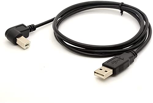1.5M Druckerkabel USB 2.0 A Stecker rechtwinklig Zündkabel 480 Mbps High Speed-Kabel-Adapter Scanner Verlängerungskabel nach B (Left) von Tomost