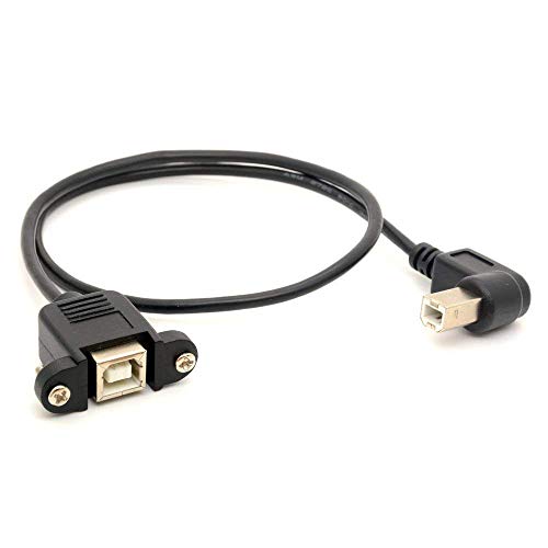 Drucker-Verlängerungskabel USB 2.0 B-Adapter-Stecker auf Buchse Anschlüsse 90 Grad Sockel rechten winkligen Scanner Kabel mit Schraube Plattenmontage 0,5m von Tomost