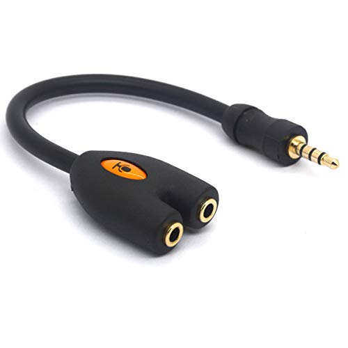 Tomost 3,5 mm Kopfhörer-Mikrofon-Splitter, 3,5 TRRS Audio-Mikrofon-Y-Kabel-Adapter für MP3-Player, Laptop, Smartphone, Gaming-Headset von Tomost