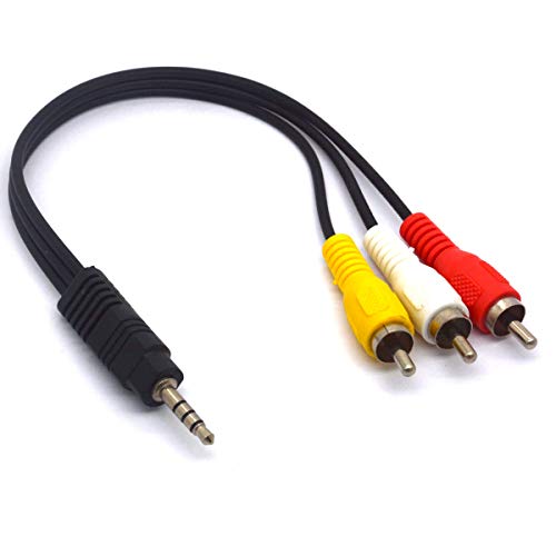 Tomost 3,5 mm auf Cinch-Kabel, 4-polig, 3,5 mm TRRS-Stecker auf 3 Cinch-Stecker, Stereokabel, Camcorder, Audio, Video, A/V, AUX-Kabel für Smartphones, MP3/MP4, Tablets, Lautsprecher, Heimkino, 25 cm Tomost 3,5 mm auf Cinch-Kabel, 4-polig, 3,5 mm TRRS-Stecker auf 3 Cinch-Stecker, Stereokabel, Camcorder, Audio, Video, A/V, AUX-Kabel für Smartphones, MP3/MP4, Tablets, Lautsprecher, Heimkino, 25 cm von Tomost