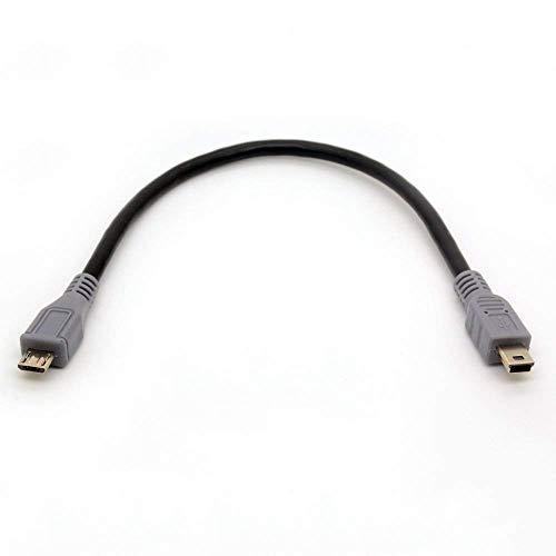 Tomost Micro-USB-auf-Mini-USB-Kabel-Adapter, Micro-USB-Stecker auf Mini-USB-Stecker, OTG-Verlängerungscode-Konverter für mobile Geräte (20 cm) von Tomost