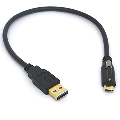 Tomost USB 3.1 Typ C auf USB 3.0 A Schraubensicherungskabel USB-C-Stecker auf USB-A-Stecker, Kabel für Industriekamera von Tomost