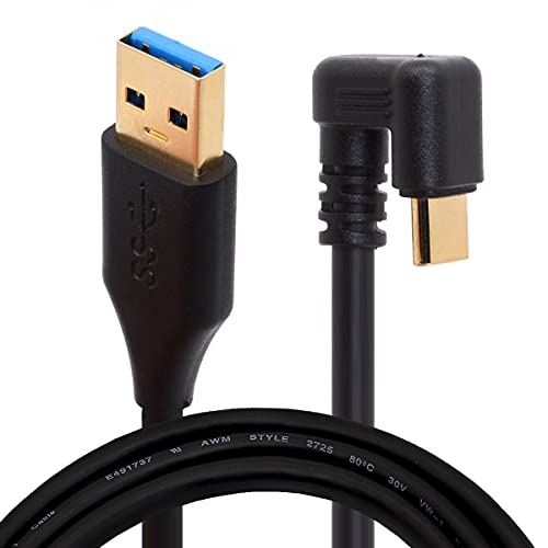 USB Typ C Kabel, 180 Grad Winkel Typ A 3.0 auf USB C Gaming-Kabel, Typ-C Datensynchronisations- und Ladekabel für Huawei P20, Mate 20 Pro, P10, Samsung S10, S9, S8 (1 Meter) von Tomost