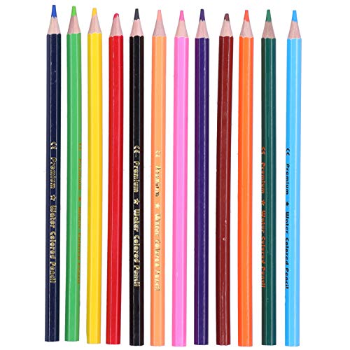 12 Farbfarbene Stifte, 12 Stück Wasserlösliche Malerei Stiftkunst Zeichnung Farbschild Bleistift Set für Kinder und Erwachsene von Tomotato