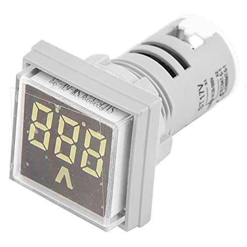 60-500V LED Anzeige Voltmeter AC 1.1x0,8 Zoll Quadrat LED Anzeige, Spannungssignal Anzeige Digitales Voltmeter Tester Indikatorlicht (White) von Tomotato