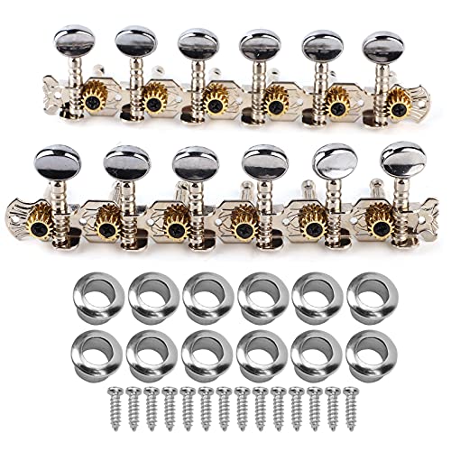 Gitarren Stimmwirbel 12 Saiten Akustikgitarren Mechaniken Gitarre Tuning Pegs Mechaniken Stimmschlüssel Stimmgeräte Knopf Musikinstrumententeile von Tomotato