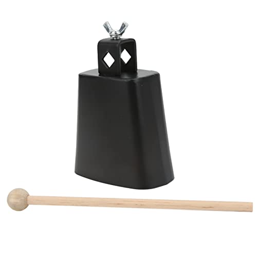 Metall Kuhglocke Cow Bell mit Trommelstock Cowbell Noisemaker Kuhglocke Schlagzeug Glöckchen Instrumente Kuh Glocken für Schlagzeug Drum Fußball Spiele (4 Zoll) von Tomotato