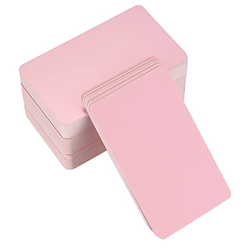 150 Stk Blanko Papier Karten, Karteikarten, Spielkarten, Memory Karten Blanko, Kraftpapierkarten, Visitenkarten Papier für Heimwerken Gedächtnis Lernen - Rosa, 8,9 x 5,2 cm/3,5 x 2,04 Zoll von Tomoyuki