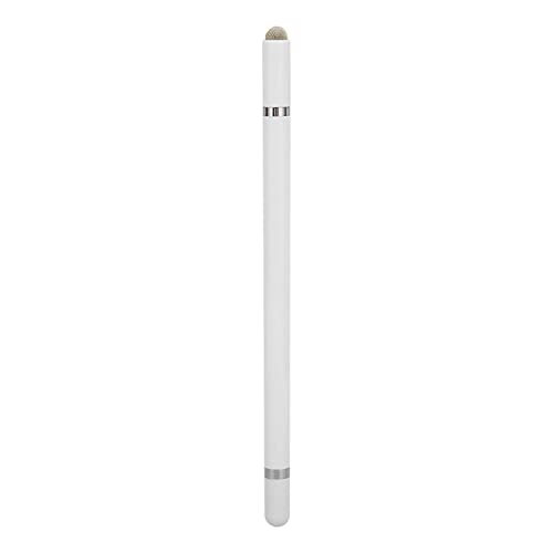 3 in 1 Multifunktional Präziser Positionierungsstilstift mit 2 Fasernibs, Aluminiumlegierung für Tablet -Mobiltelefone, Ausgestattet mit Kapazitivem Stift (Weiß) von Tomvorks