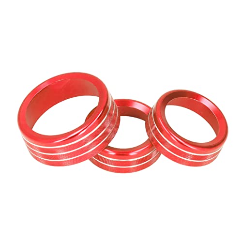 Blende für A/C-Audioschalter, A/C-Schalter, CD-, Abdeckung, Verkleidung, Aluminiumlegierung, Ersatz (Rot) von Tomvorks