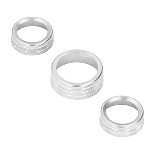 Blende für A/C-Audioschalter, A/C-Schalter, CD-, Abdeckung, Verkleidung, Aluminiumlegierung, Ersatz (Silber) von Tomvorks