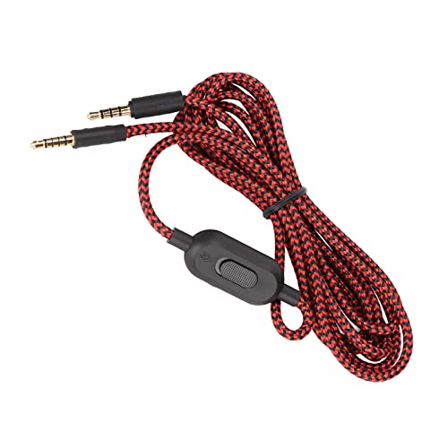 Ersatz-Kopfhörerkabel, 2 M OFC-Kernkabel mit Mikrofon-Lautstärkeregler für G433 G Pro G Pro X, Geflochtenes Nylonkabel, Kompatibel mit PC Switch, Tragbar und Robust, Ersatz-Kopfhörerkabel, 2 M OFC-Kernkabel mit Mikrofon-Lautstärkeregler für G433 G Pro G Pro X, Geflochtenes Nylonkabel, Kompatibel mit PC Switch, Tragbar und Robust, von Tomvorks