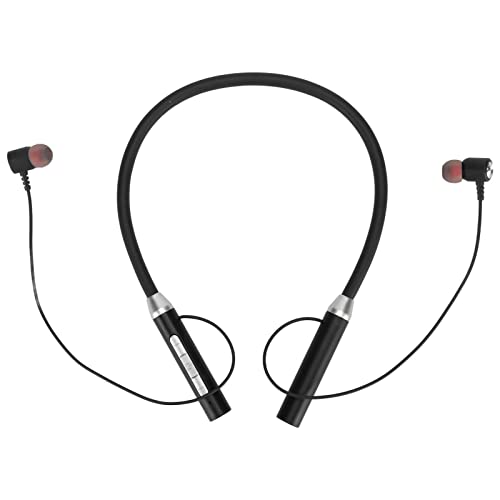 Halsband -Ohrhörer, Magnetische -Kopfhörer, IPX5 Wasserdicht mit 8 Stunden Spielzeit für Sport (Schwarz) von Tomvorks