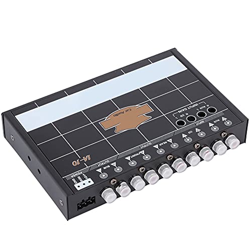 Tomvorks 7-Band-Grafik-Equalizer-Auto-Soundprozessor, Stereo-Audio-EQ-Subwoofer-Steuerung mit Geringer Verzerrung und 3,5-mm-AUX-IN von Tomvorks