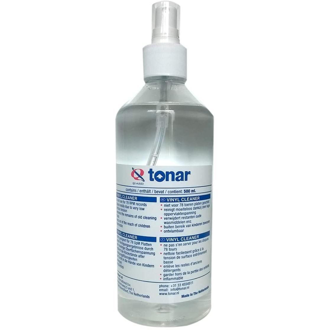 Tonar QS-Audio Spray Vinyl Record Cleaning Fluid, 0.5L Tonar QS-Audio Spray Vinyl Record Cleaning Fluid, 0.5L von Tonar