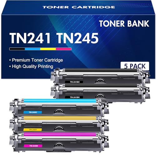 Toner Bank TN241 TN245 Kompatibel für Brother MFC 9332CDW DCP 9022CDW MFC 9142 CDN MFC-9332CDW DCP-9022CDW HL-3142CW MFC-9142CDN MFC-9140CDN HL-3152CW TN242 TN246 TN241BK TN245C TN245Y TN245M von Toner Bank