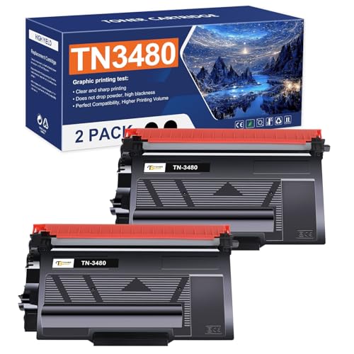 Toner Bank TN3480 Kompatible für Brother TN-3480 TN3480 TN-3430 TN3430 TN 3480 TN 3430 MFC-L5750DW HL-L5100DN MFC-L5700DW HL-L5200DW HL-L6400DW MFC L5750DW HL L5100DN HL-L5000D Schwarz, 2er-Pack von Toner Bank